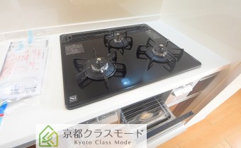3口ガスコンロ(グリル付き)