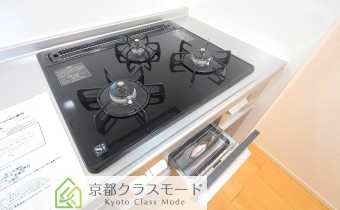 3口ガスコンロ（グリル付）