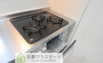 3口ガスコンロ（グリル付き）