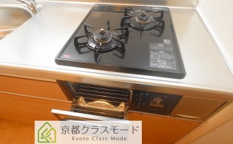 2口ガスコンロ（グリル付き）