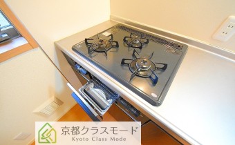 3口ガスコンロ(グリル付き)
