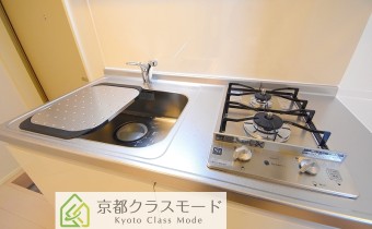 調理スペース＆シンク＆2口ガスコンロ