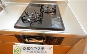2口ガスコンロ（グリル付き）