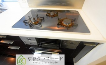 3口ガスコンロ（グリル付き）