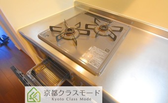2口ガスコンロ（グリル付き）