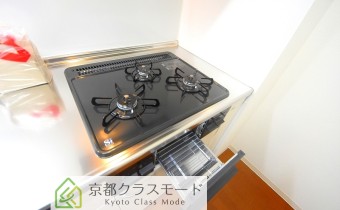 3口ガスコンロ（グリル付き）