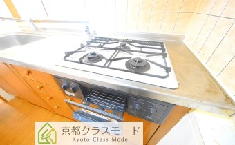 3口ガスコンロ（グリル付き）