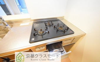 3口ガスコンロ（グリル付き）