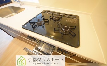 3口ガスコンロ（グリル付き）
