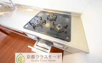 3口ガスコンロ（グリル付）