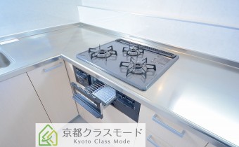 3口ガスコンロ（グリル付き）