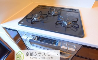 3口ガスコンロ（グリル付き）