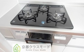 3口ガスコンロ（グリル付）