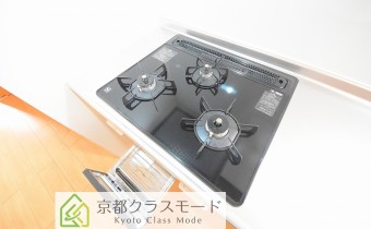 3口ガスコンロ（グリル付き）