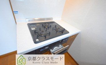 3口ガスコンロ（グリル付き）