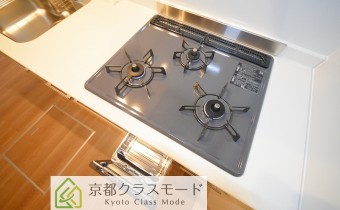 3口ガスコンロ（グリル付き）