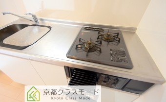 2口ガスコンロ（グリル付き）