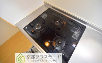 3口ガスコンロ（グリル付き）