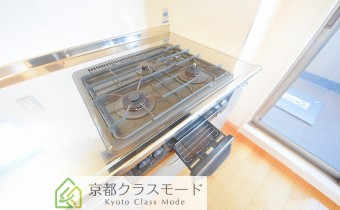 3口ガスコンロ（グリル付き）