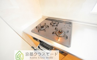 3口ガスコンロ+グリル付き