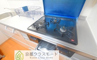 3口ガスコンロ（グリル付）