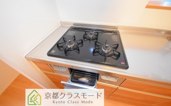 3口ガスコンロ（グリル付）