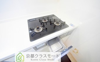 3口ガスコンロ（グリル付き）
