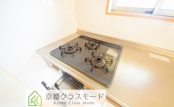 3口ガスコンロ（グリル付）