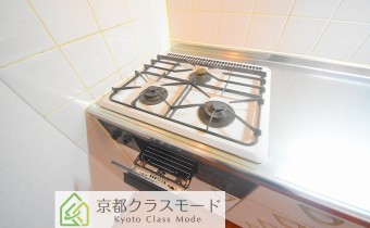 3口ガスコンロ（グリル付き）