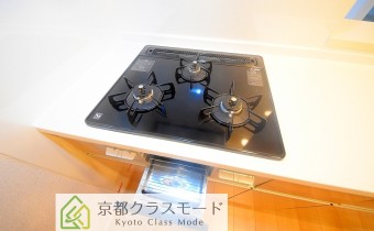 3口ガスコンロ（グリル付）