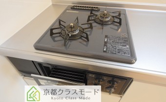 2口ガスコンロ（グリル付き）