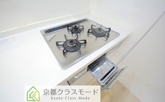 3口ガスコンロ（グリル付き）