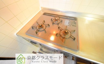 3口ガスコンロ（グリル付）