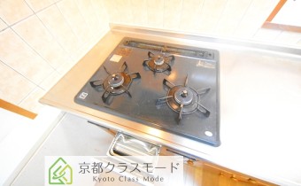 3口ガスコンロ（グリル付）