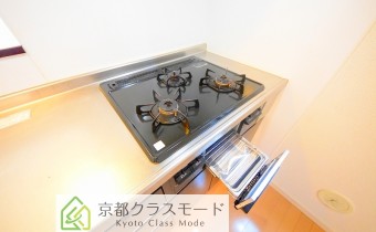 3口ガスコンロ（グリル付き）