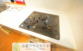 3口ガスコンロ（グリル付）