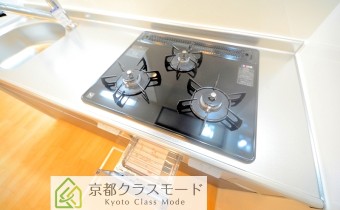 3口ガスコンロ（グリル付）