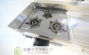 3口ガスコンロ（グリル付）