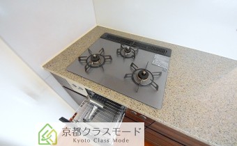 3口ガスコンロ（グリル付）