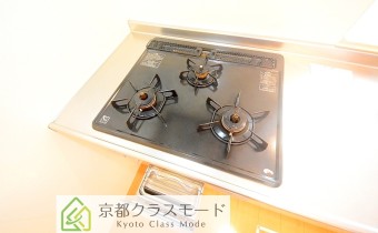 3口ガスコンロ（グリル付）