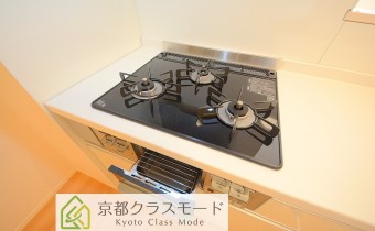 3口ガスコンロ（グリル付き）