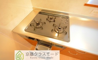 3口ガスコンロ（グリル付き）