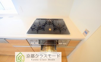3口ガスコンロ（グリル付き）