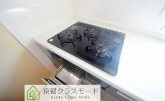 3口ガスコンロ（グリル付き）