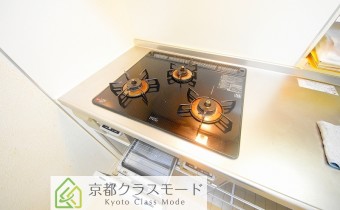 3口ガスコンロ（グリル付き）