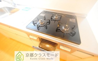 3口ガスコンロ（グリル付き）