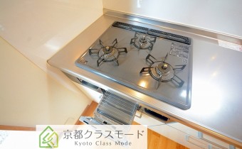 3口ガスコンロ（グリル付き）