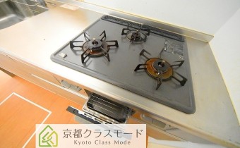 3口ガスコンロ（グリル付き）