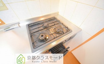 3口ガスコンロ（グリル付き）