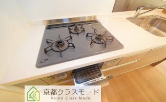3口ガスコンロ（グリル付き）